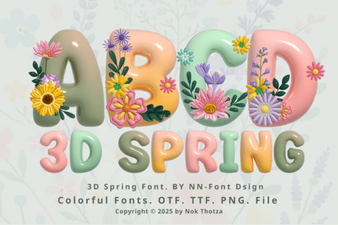 Fresh 3d Spring Font Designs for Your Projects