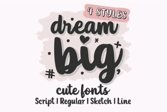 Dream Big Bundle Fonts for Creative Projects