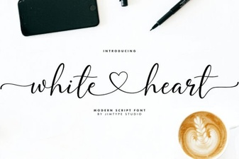Pure & Modern: Using White Heart Fonts