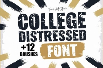 College Distressed Fonts for Graphic Design Projects